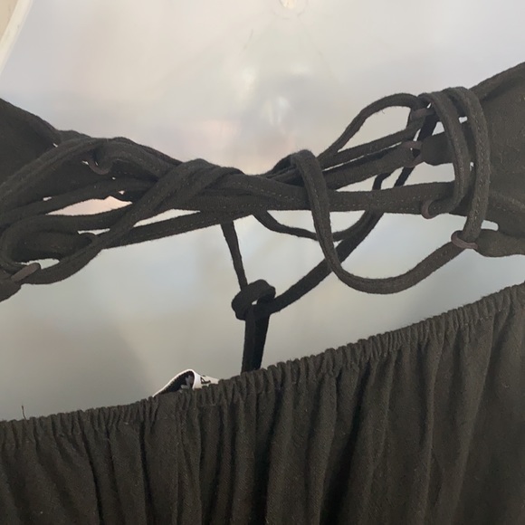 Princess Polly black strap tie dress SZ 4 - Picture 8 of 10